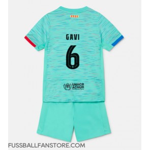 Barcelona Paez Gavi #6 Replik 3rd trikot Kinder 2023-24 Kurzarm (+ Kurze Hosen)